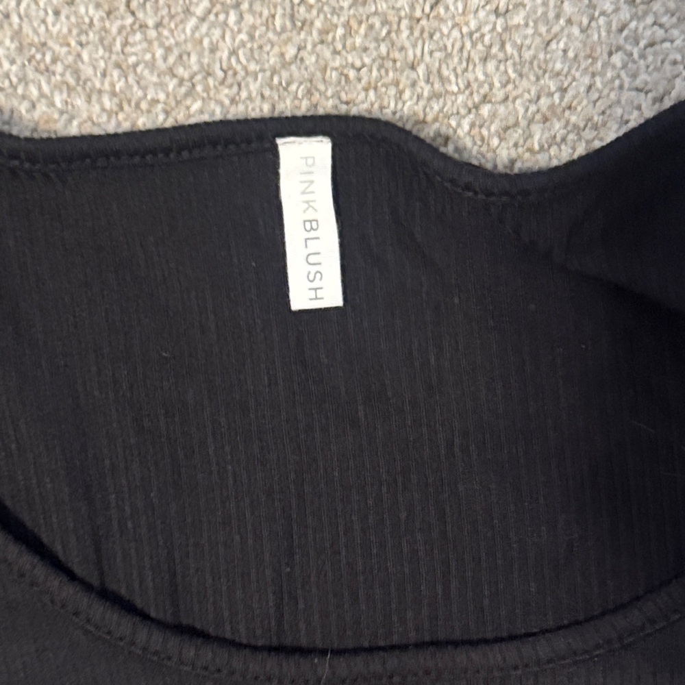 Pinkblush Black Ribbed Top - Picture 2 of 3